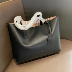Burberry Leather Reversible Tote Bag