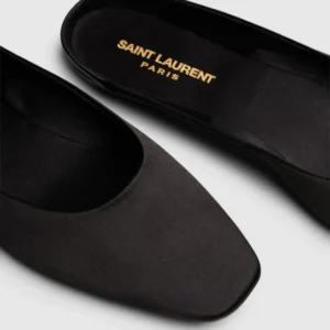 YSL Lido Satin Crepe Slip-Ons