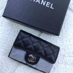 Chanel Black Caviar Classic Flap Card Holder