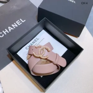 Chanel Crystal Buckel Leather Belt