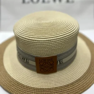 Women’s Summer Beach Hats, Casual Flat Straw Hats for Girls, Loewe