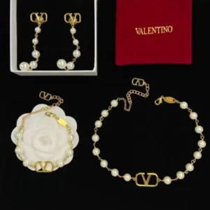Valentino Pearl Necklace, Earrings & Bracelet Collection