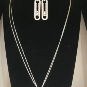 Messika Paris Pendant Necklace & Earring Set For Women