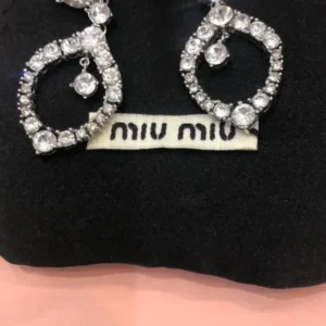 MIU MIU Diamond Tear Drops Earrings