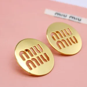 MIU MIU Logo Elegant Style Earrings