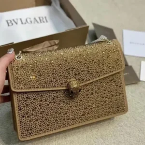 Bvlgari Black Chain Crossbody Lady Purses Tote Women Bag