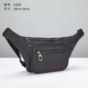 Bottega Veneta Black Intrecciato Belt Bag