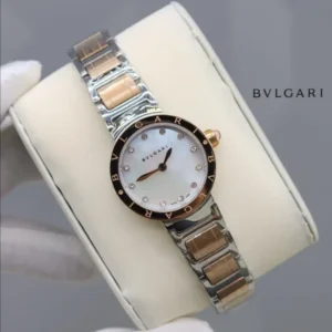 Bvlgari Two Tone Yellow Gold With White Dial Ladies Watch