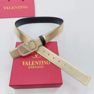 Valentino Garavani VLogo Crystal Embellished Reversible Belt