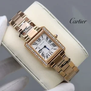 Cartier Tank Anglaise Quartz Rose Gold Watch