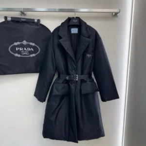 Prada Black Nylon Hooded Zip Front Jacket