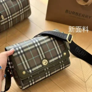Burberry Mini Check & Vintage Leather Crossbody Bag