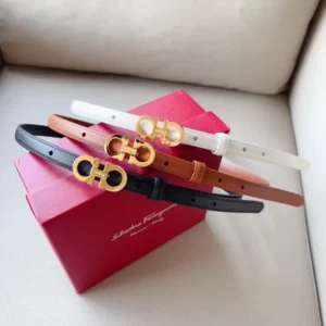 Salvatore Ferragamo Slim Leather Belt