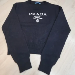 Prada Wool Cashmere Logo-intarsia Sweater