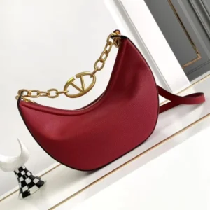 Valentino Small V Logo Gate Leather Top Handle Bag