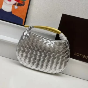 Bottega Veneta Mini Microfiber Leather Hobo Handbag