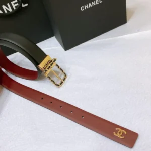Chanel Blended Fabrics Chain Plain Leather Belt