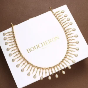Boucheron Round Cut Natural Diamonds Tennis Necklace