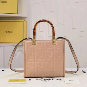 Fendi Logo Embossed Mini Shoulder Bag