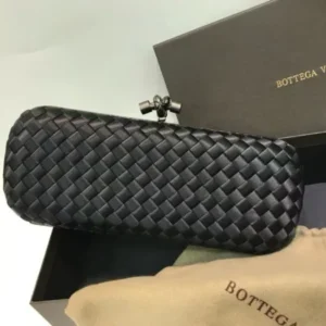 Bottega Veneta Woven Silk Knot Clutch