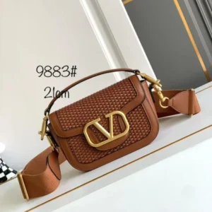 Valentino Garavani Grainy Calfskin Shoulder Bag