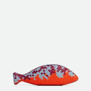 Bottega Veneta Intreccio Leather Fish Clutch