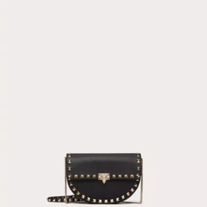Valentino Mini Rockstud Grainy Crossbody Bag
