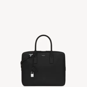 YSL Museum Small Flat Leather Briefcase