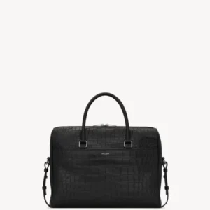 YSL Duffle Briefcase Leather Bag