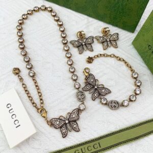 Butterfly Gold Plated Jewelry Set