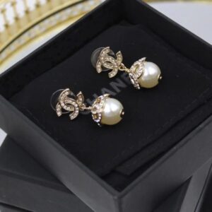 Chanel Crystal Pearl Earrings