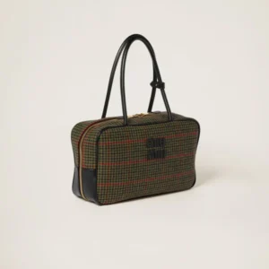 Miu Miu Beau Tartan Top-Handle Bag