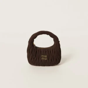 Miu Miu Wander Matelasse Suede Hobo Bag