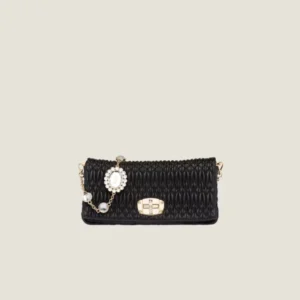 Miu Miu Iconic Crystal Cloque Nappa Leather Bag