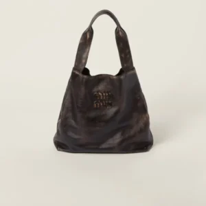 Miu Miu Nappa Hobo Logo Bag
