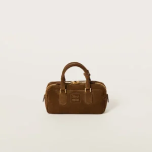 Miu Miu Arcadie Padded Suede Top-Handle Bag