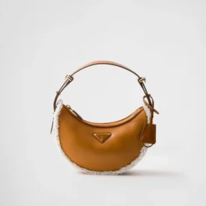 Prada Arque Small Shearling Shoulder Bag