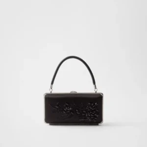 Prada Embroidered Satin Clutch