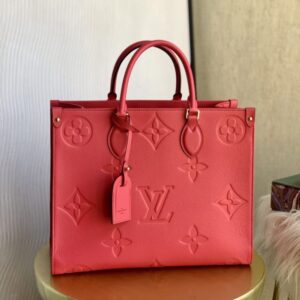 Louis Vuitton Onthego GM Monogram Tote Bag Red