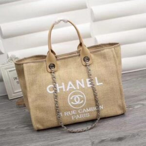 Chanel Canvas Deauville Large Tote Bags
