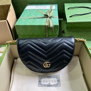 Gucci Mini GG Marmont Leather Shoulder Bag