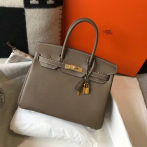 Hermes Birkin Elephant Gray Bag
