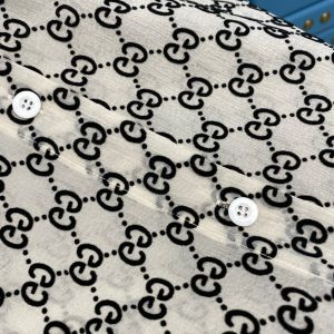 Gucci Flocked-Jacquard Double Wrinkle Shirt - Image 6