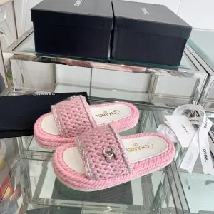 Chanel 2022ss Woven Slippers - Image 5