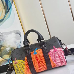 LV KEEPALL Pumpkin Pillow Bag - Image 8