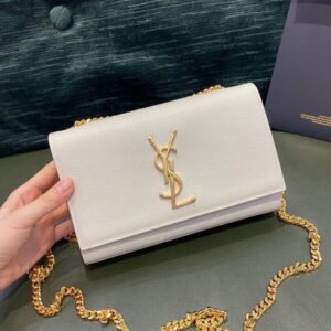 YSL Kate White Bag Gold Hardware