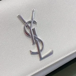 YSL Kate White Bag Silver Hardware - Image 4