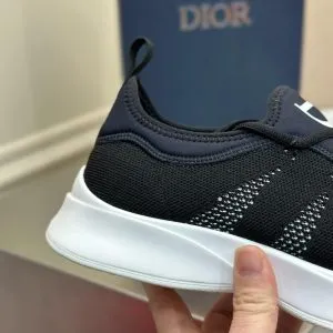 Men’s Black B25 Neoprene & Mesh Low Top Sneakers - Image 4