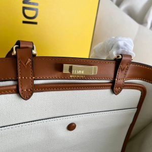 Fendi X-Tote Bag In Canvas Bag - Image 8