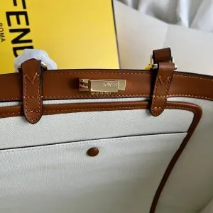 Fendi X-Tote Bag In Canvas Bag - Image 6